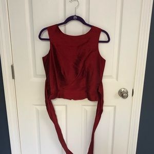 Karen Warren crop blouse